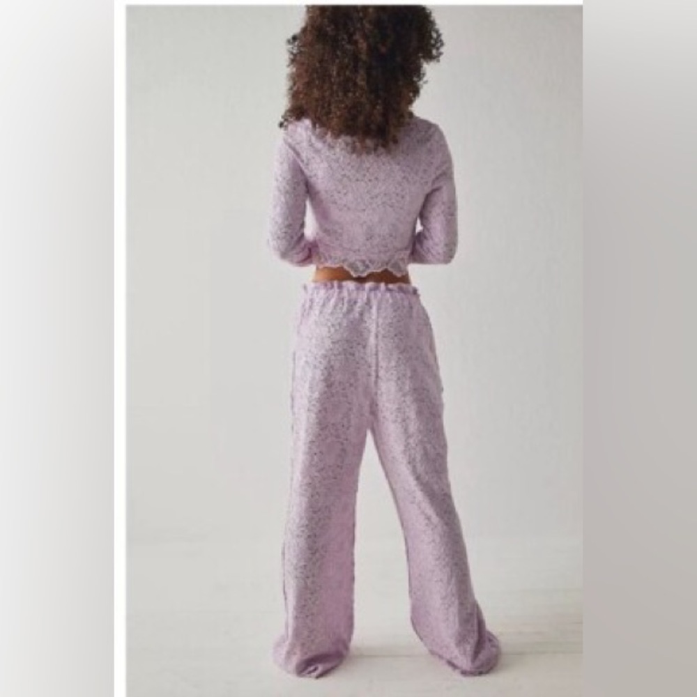 Free People Cloud Ride Lace Lounge Set XL Lavender Purple - Picture 2 of 9
